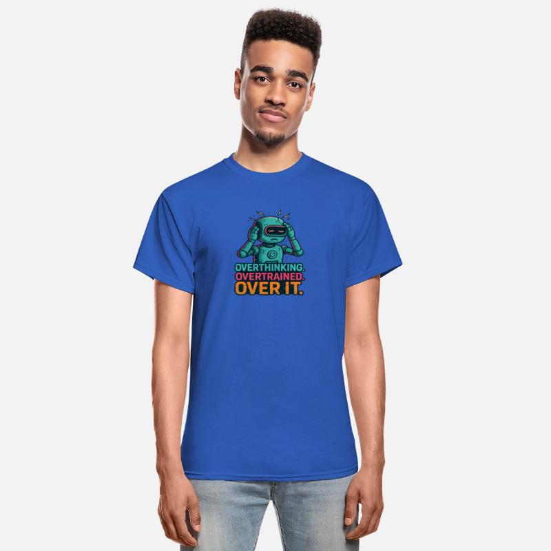 Overthinking Robot Illustration