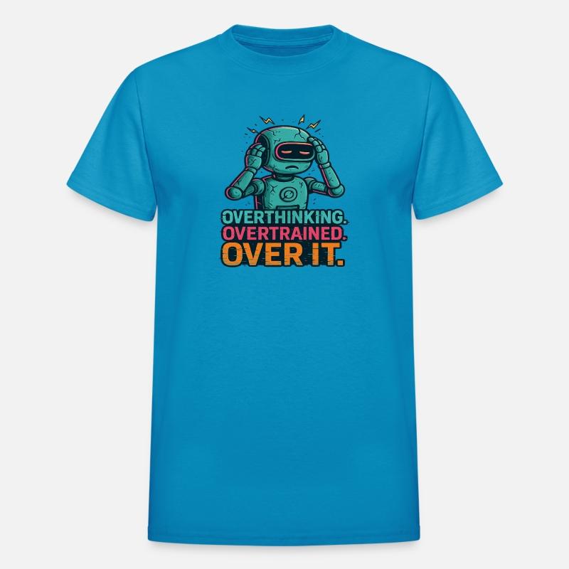 Overthinking Robot Illustration