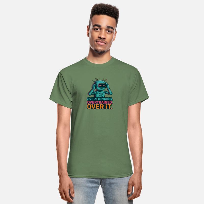 Overthinking Robot Illustration