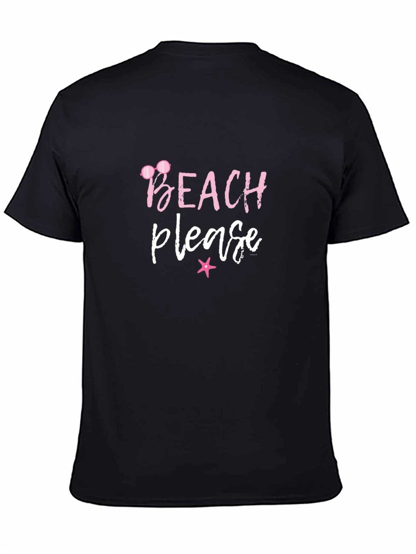 Beach Please Black T-Shirt
