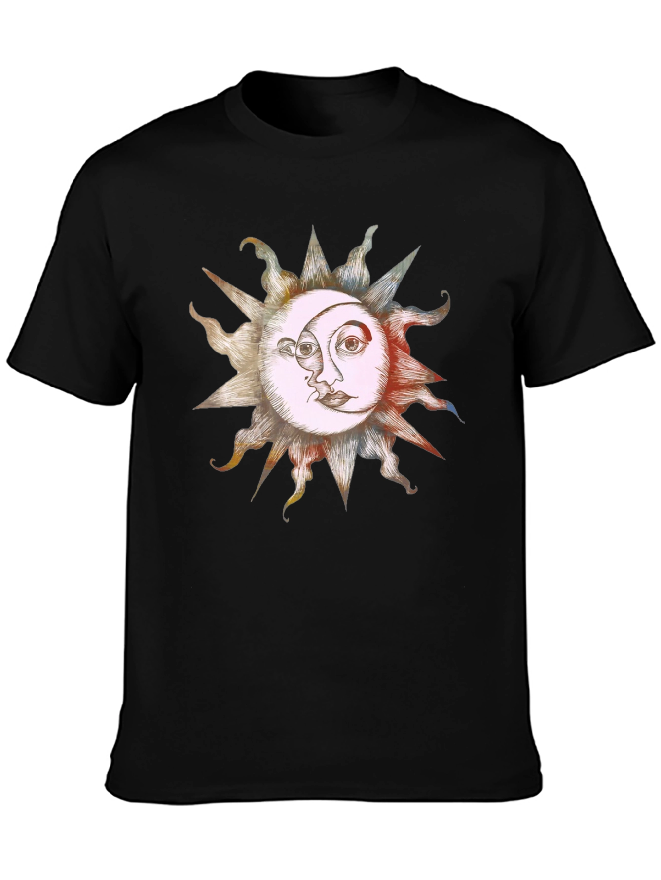 Sun & Moon Graphic Tee - Celestial Harmony