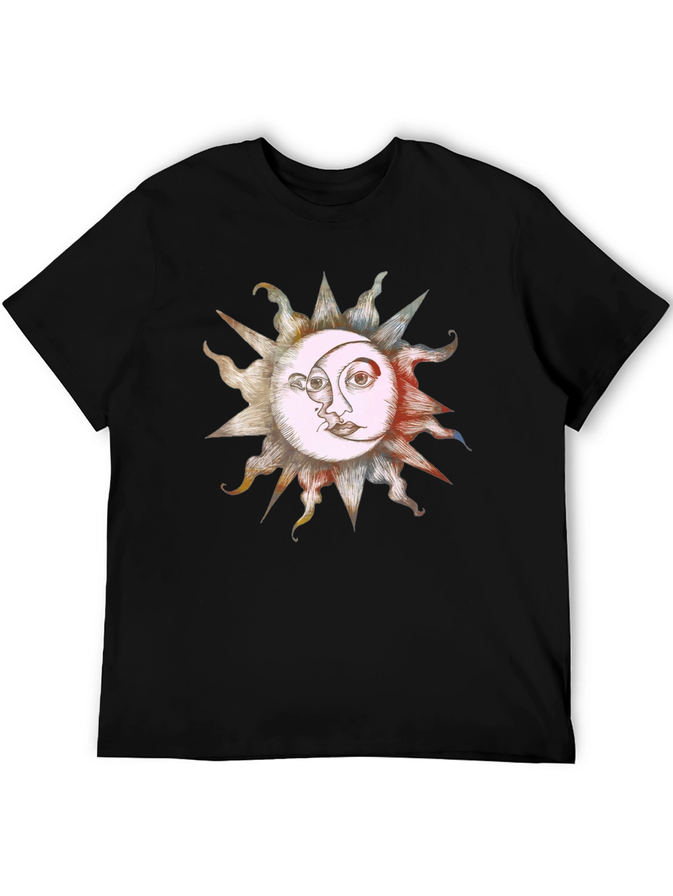 Sun & Moon Graphic Tee - Celestial Harmony