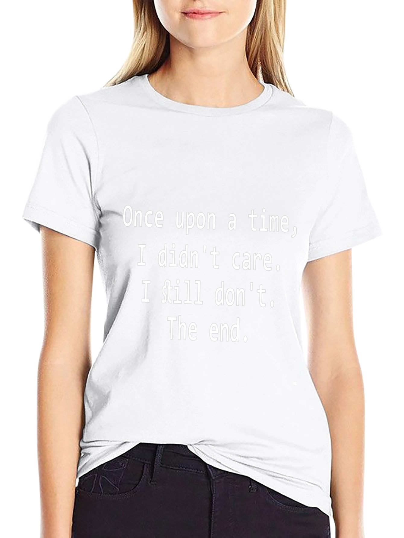 Funny I Dont Care Black T-Shirt