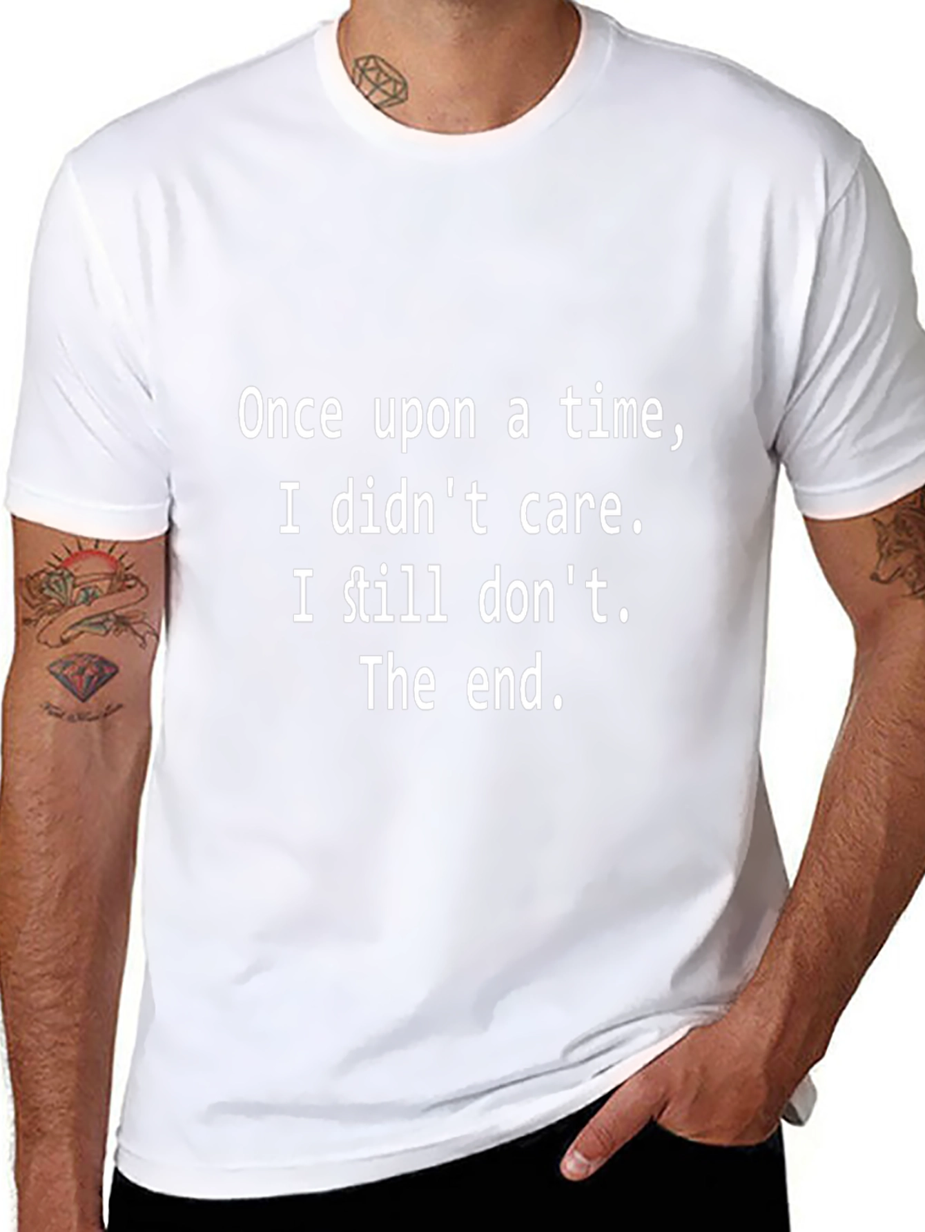 Funny I Dont Care Black T-Shirt