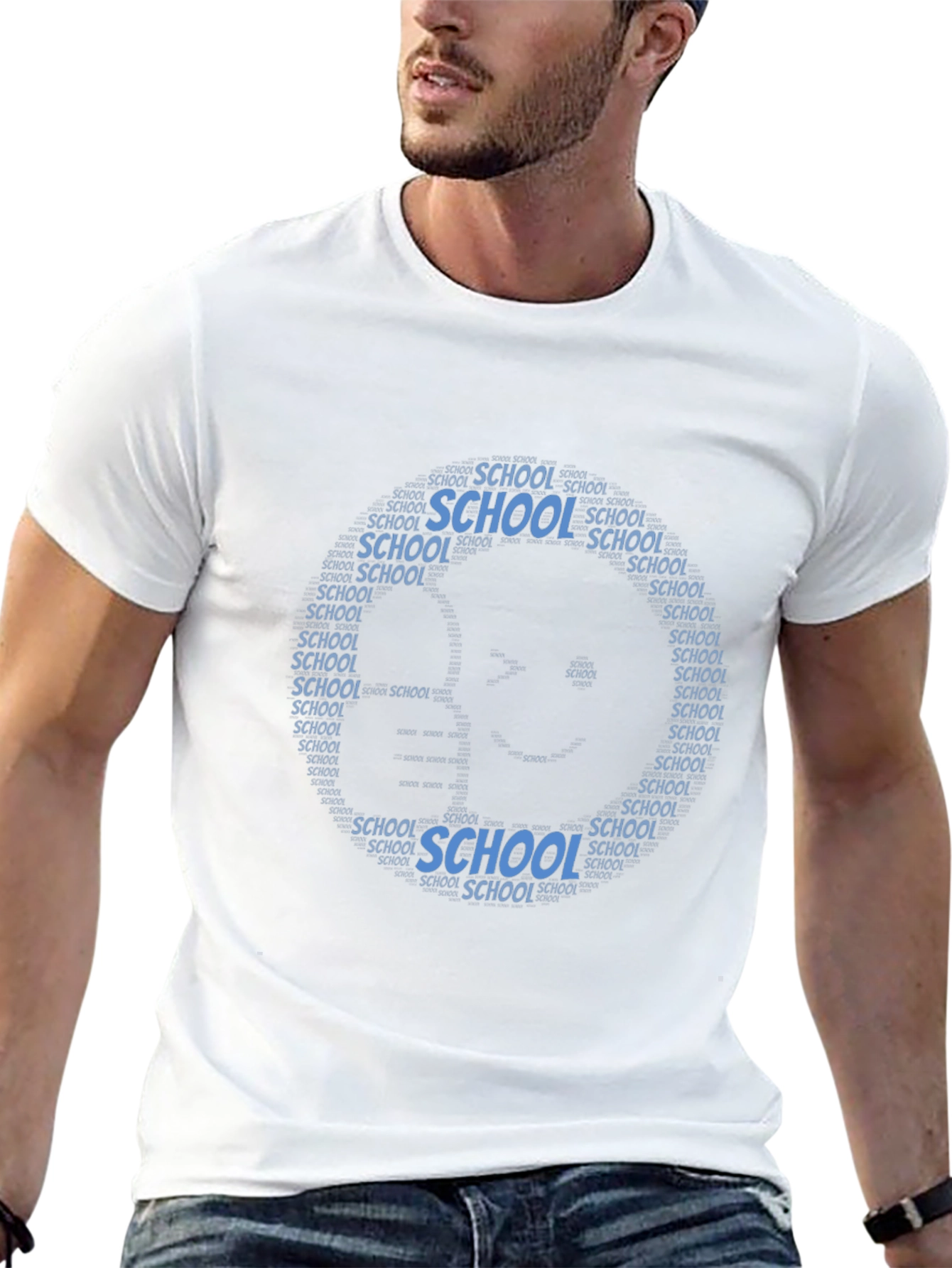 School Word Art Design T-Shirt
