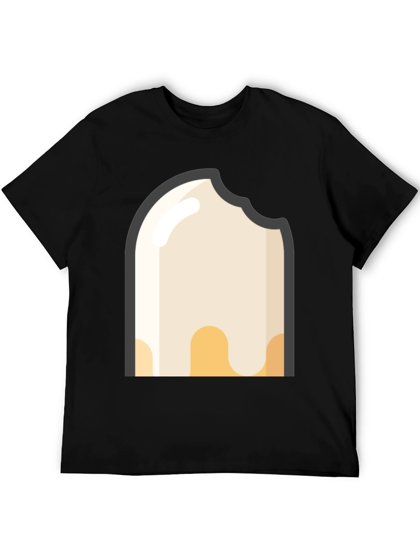 Bitten Ice Cream Black T-Shirt