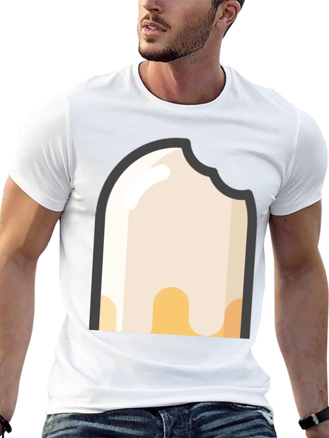 Bitten Ice Cream Black T-Shirt