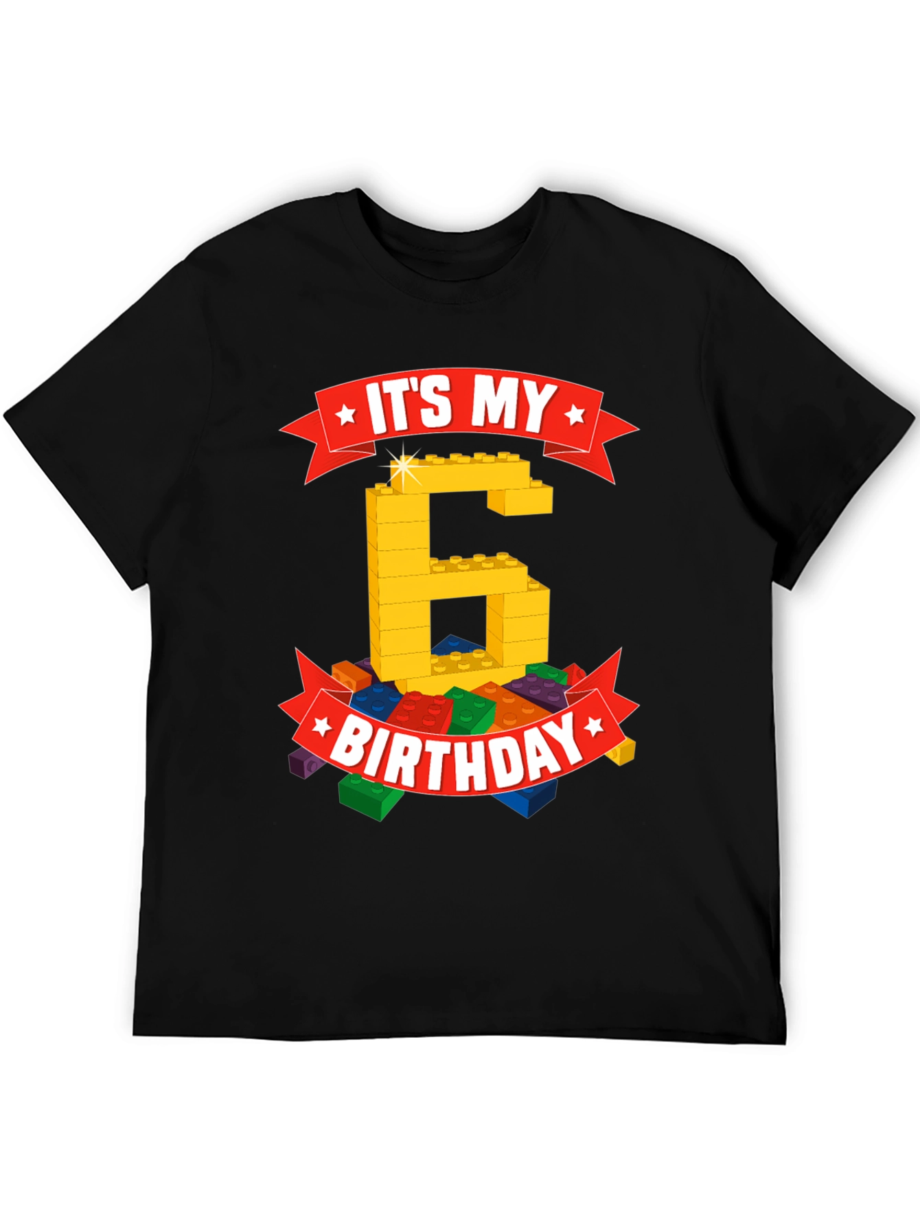 6th Birthday Lego Bricks T-Shirt