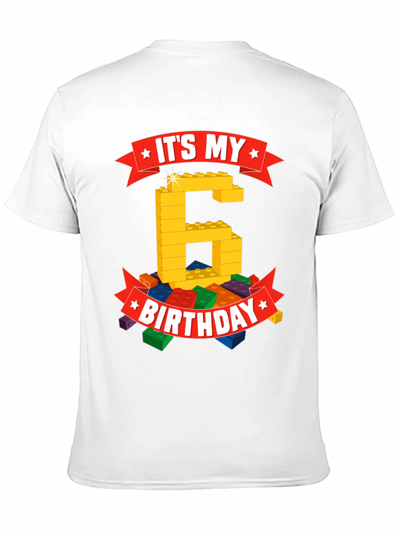 6th Birthday Lego Bricks T-Shirt