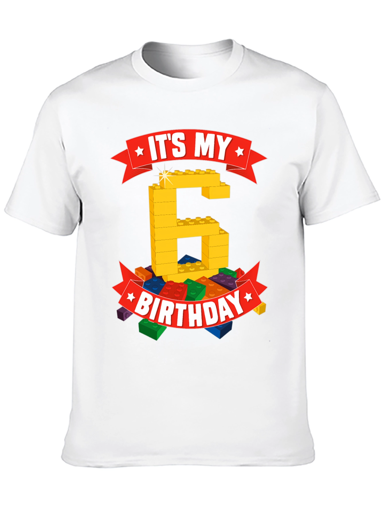 6th Birthday Lego Bricks T-Shirt