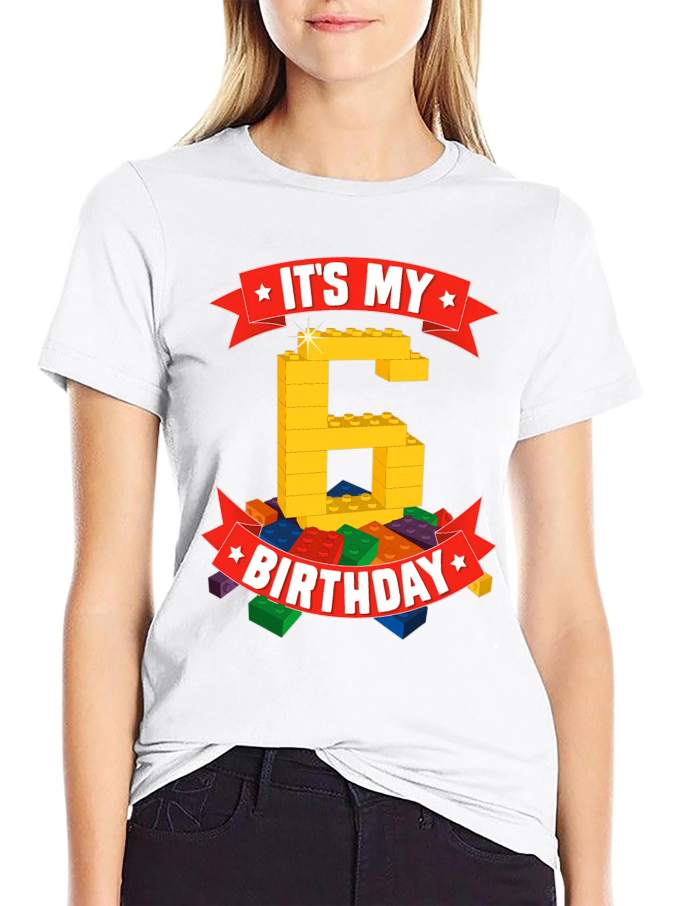 6th Birthday Lego Bricks T-Shirt