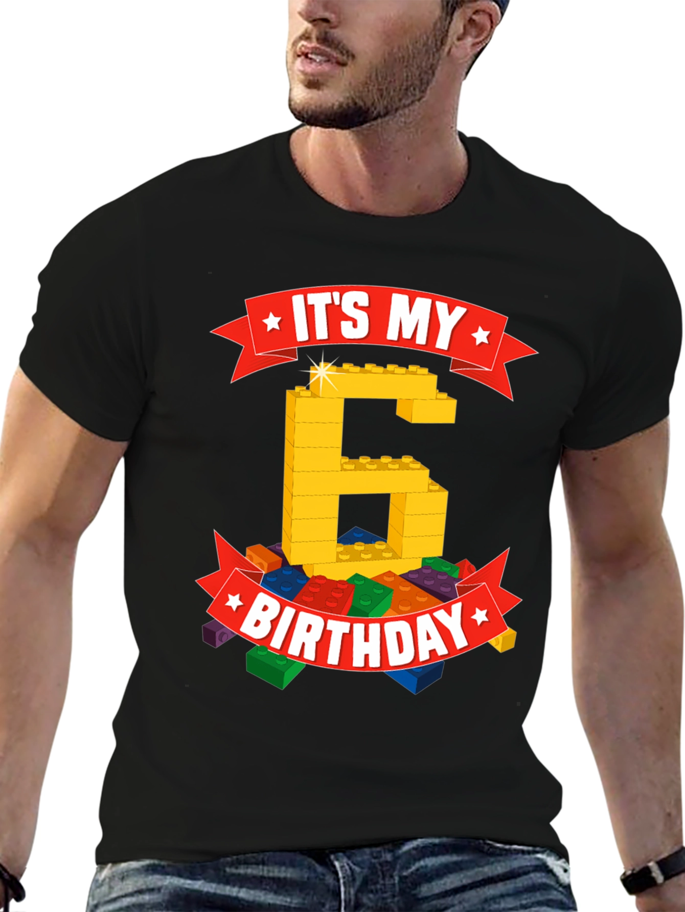 6th Birthday Lego Bricks T-Shirt