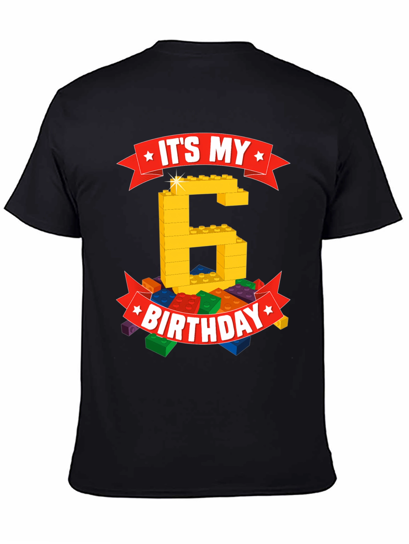 6th Birthday Lego Bricks T-Shirt