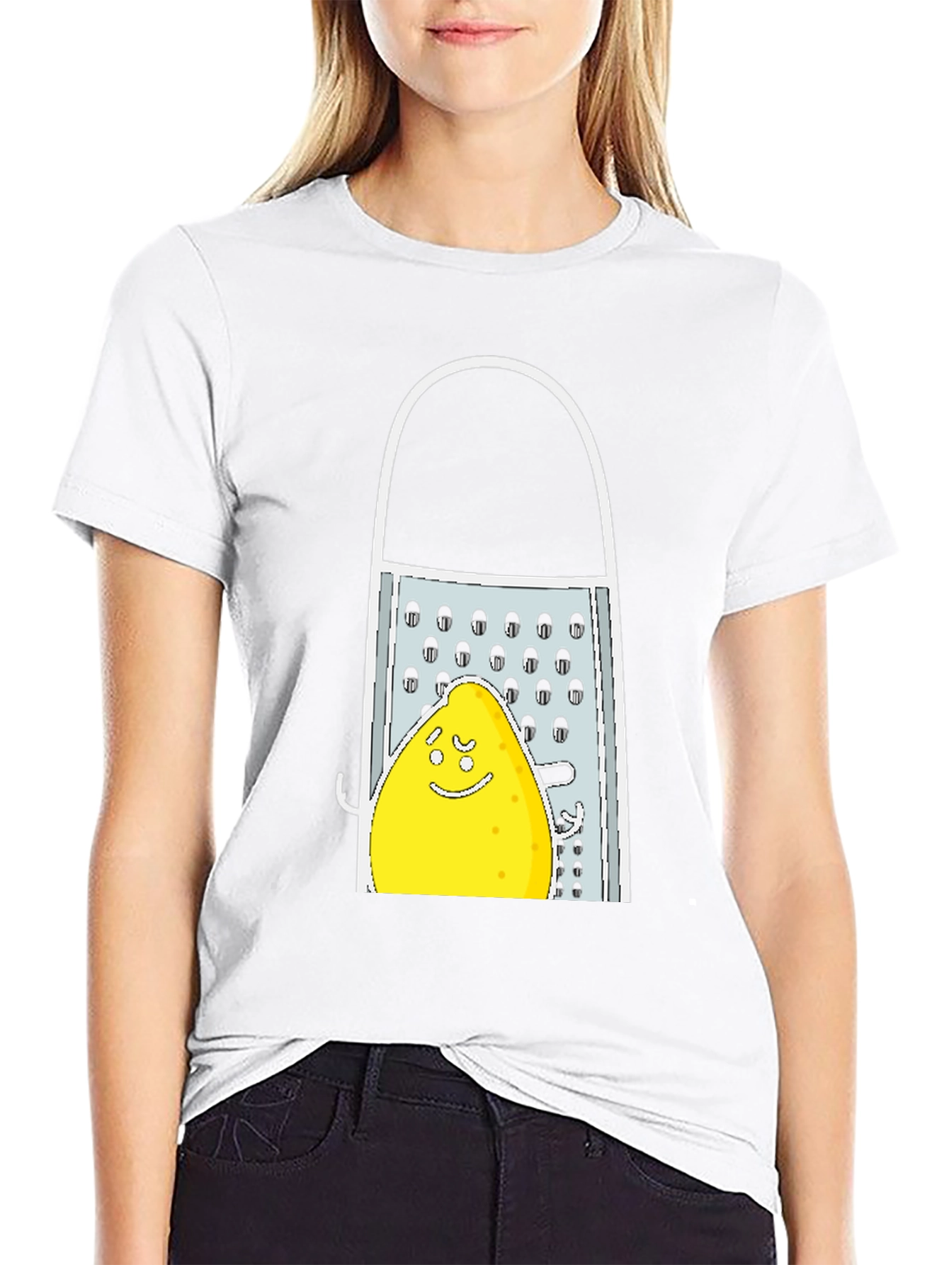 Funny Lemon vs Grater Graphic Tee - Novelty Shirt