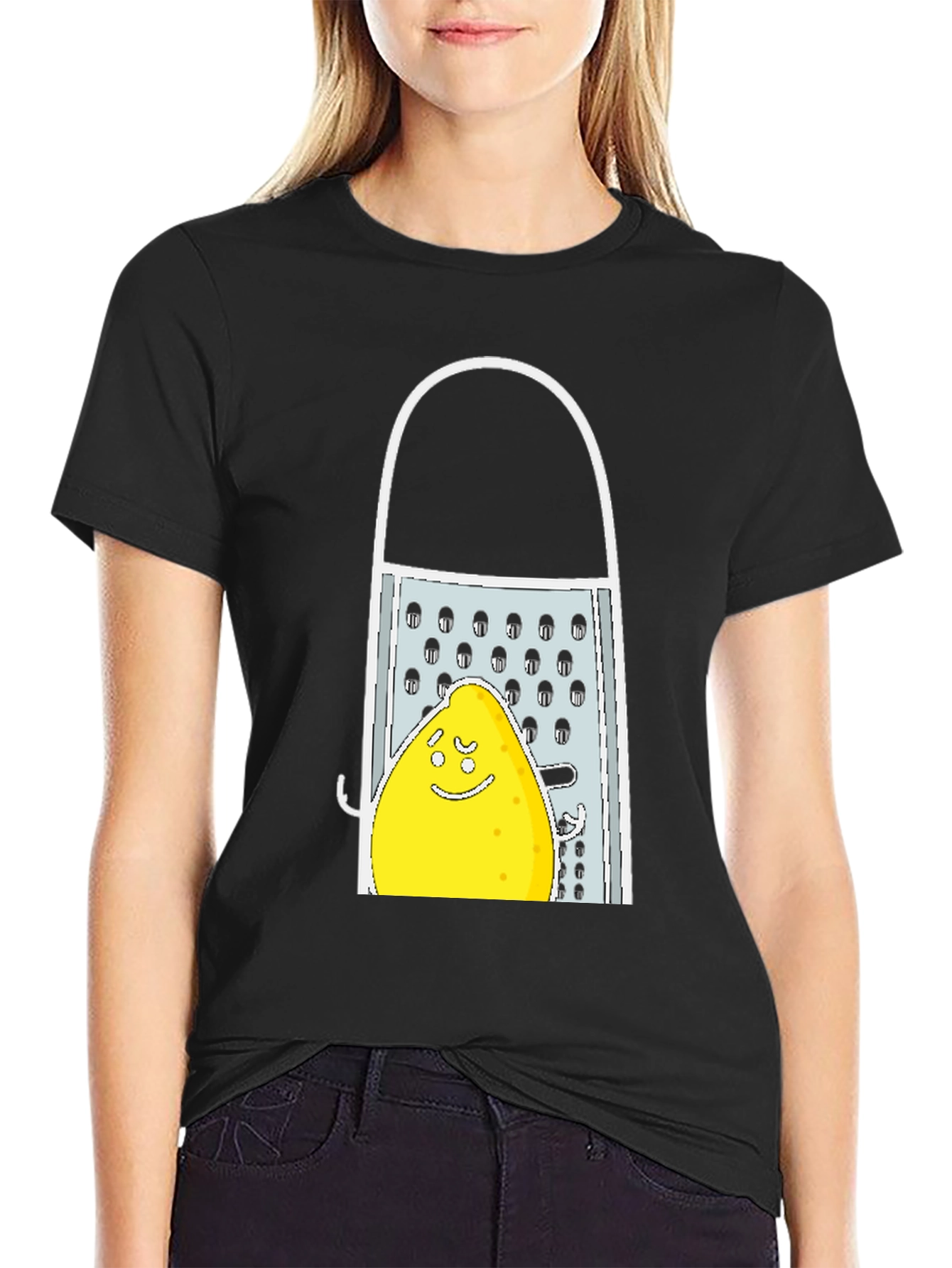 Funny Lemon vs Grater Graphic Tee - Novelty Shirt