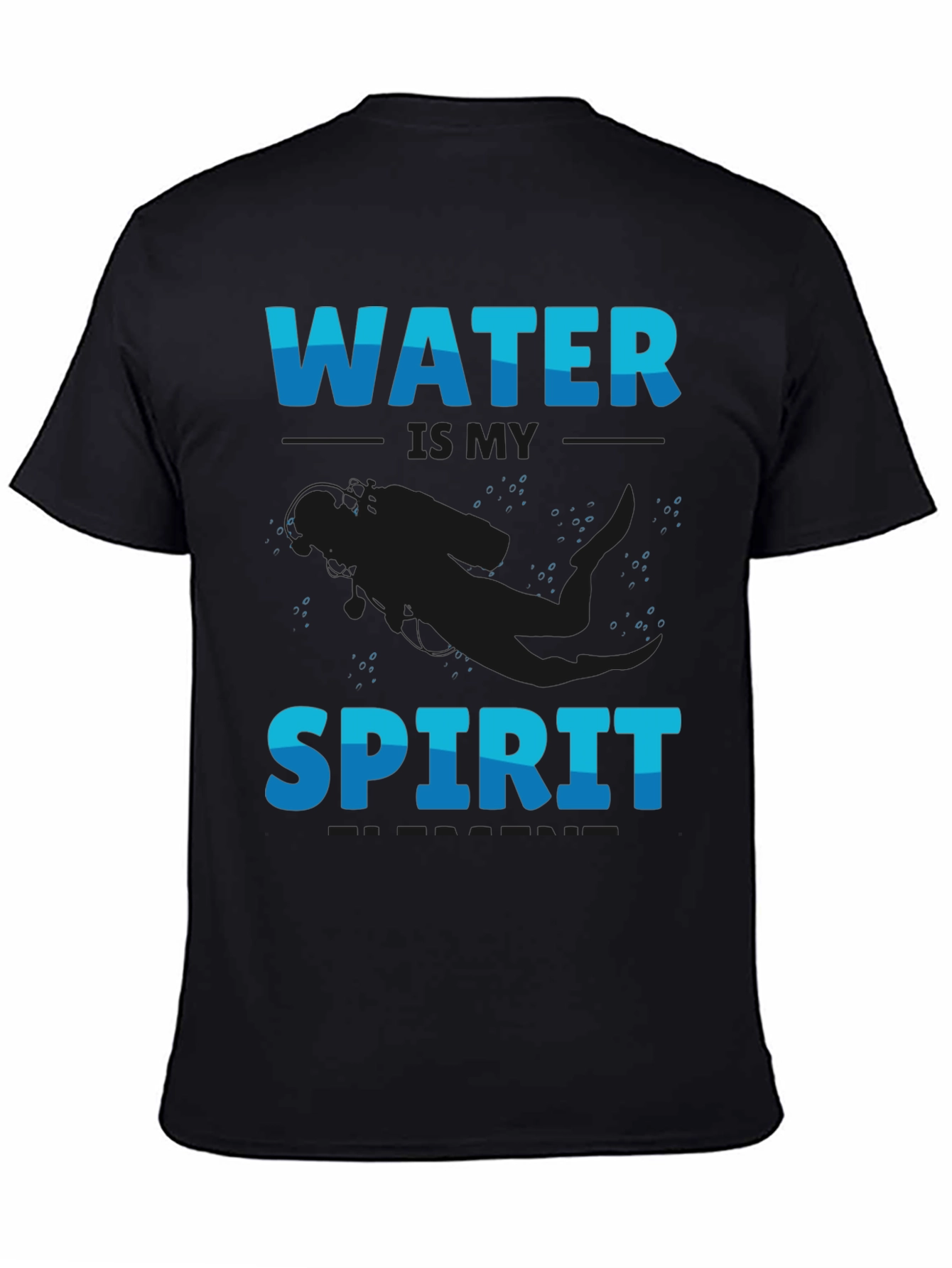 Water is My Spirit Black T-Shirt