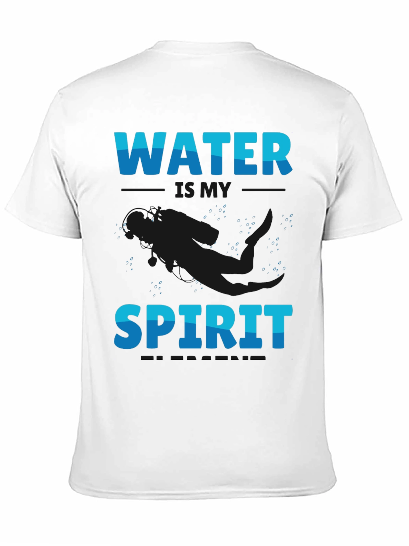Water is My Spirit Black T-Shirt