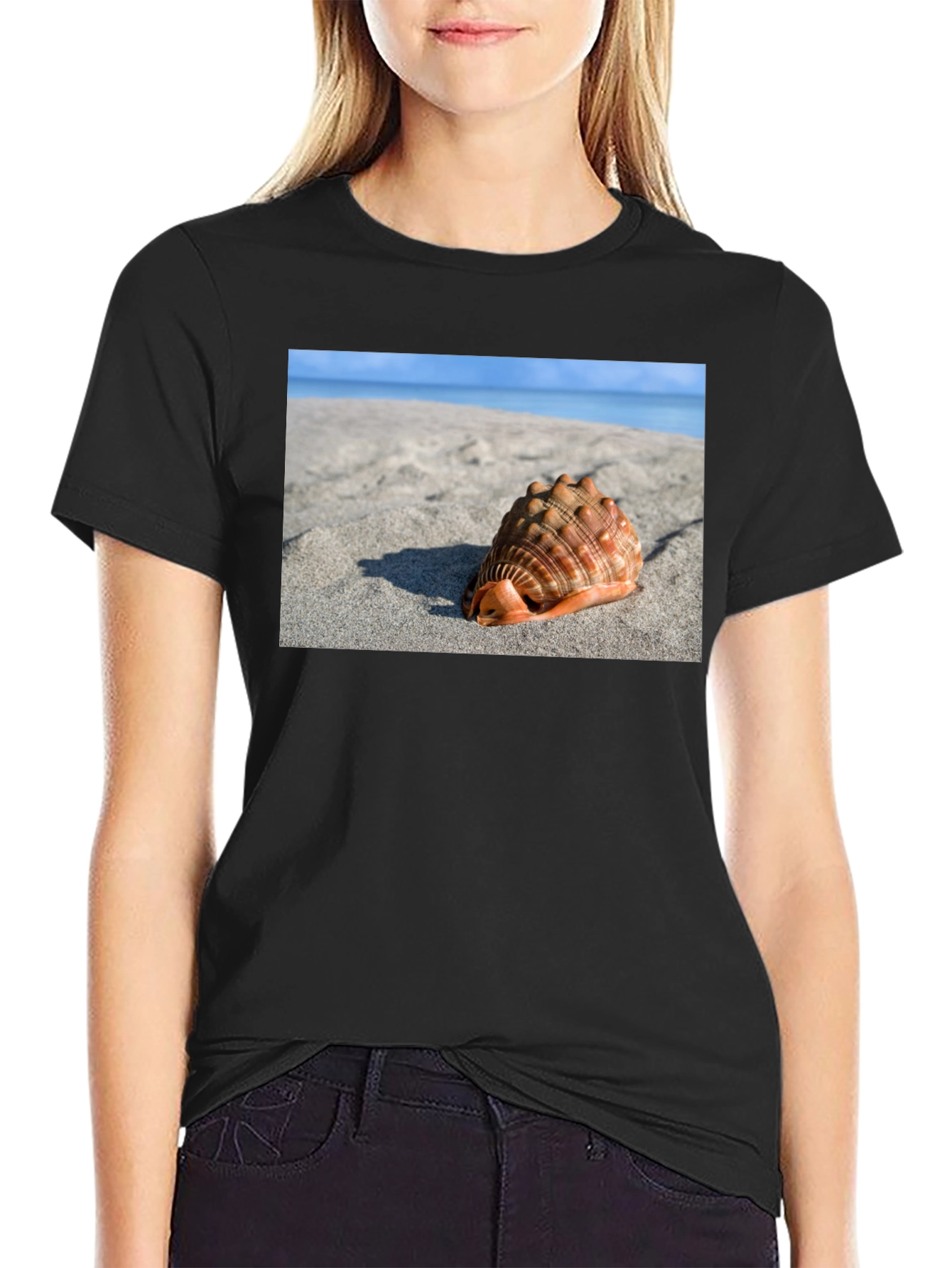 Seashell Beach Graphic Tee - Coastal Style