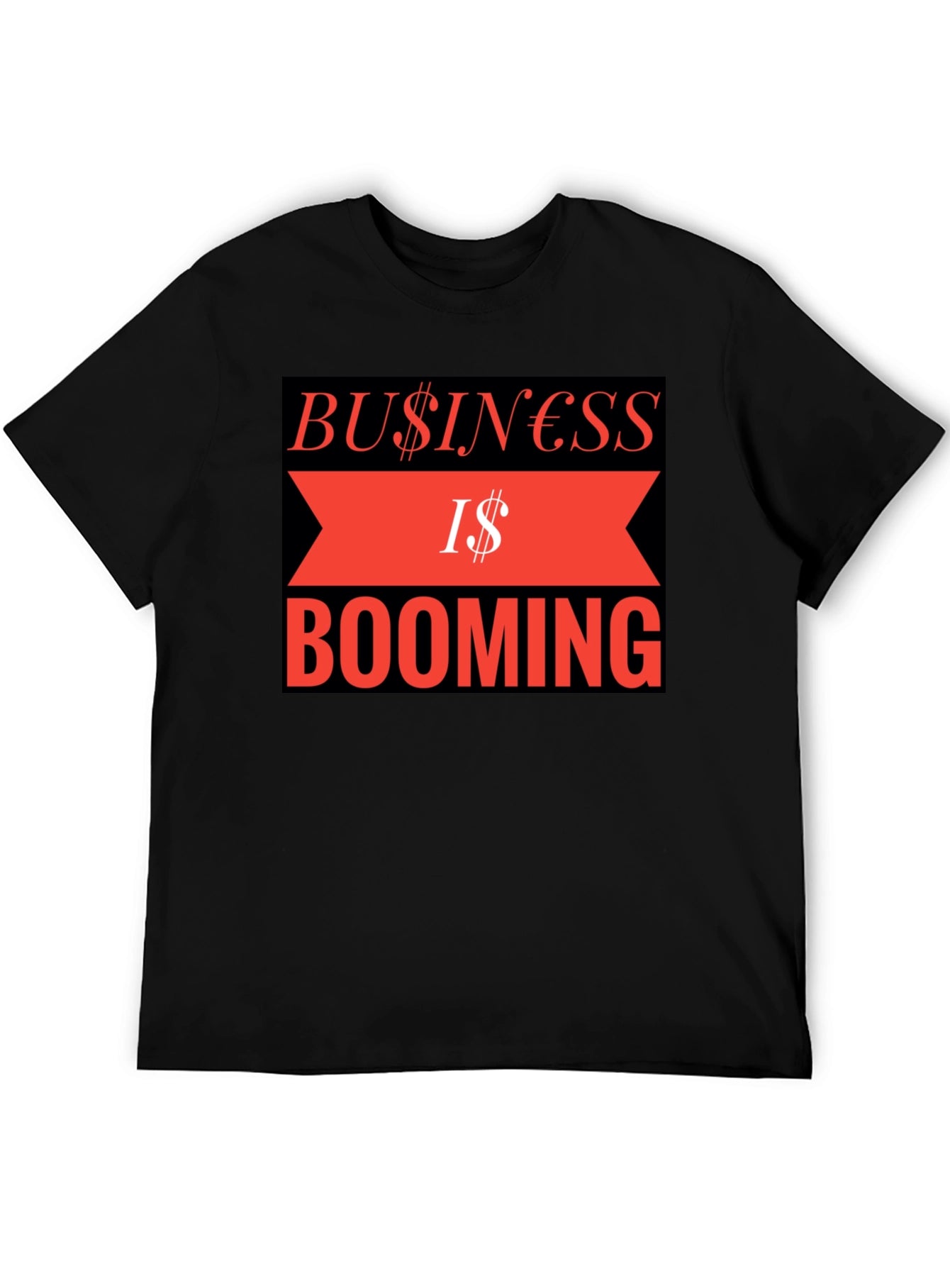 Business is Booming Graphic Tee - Black