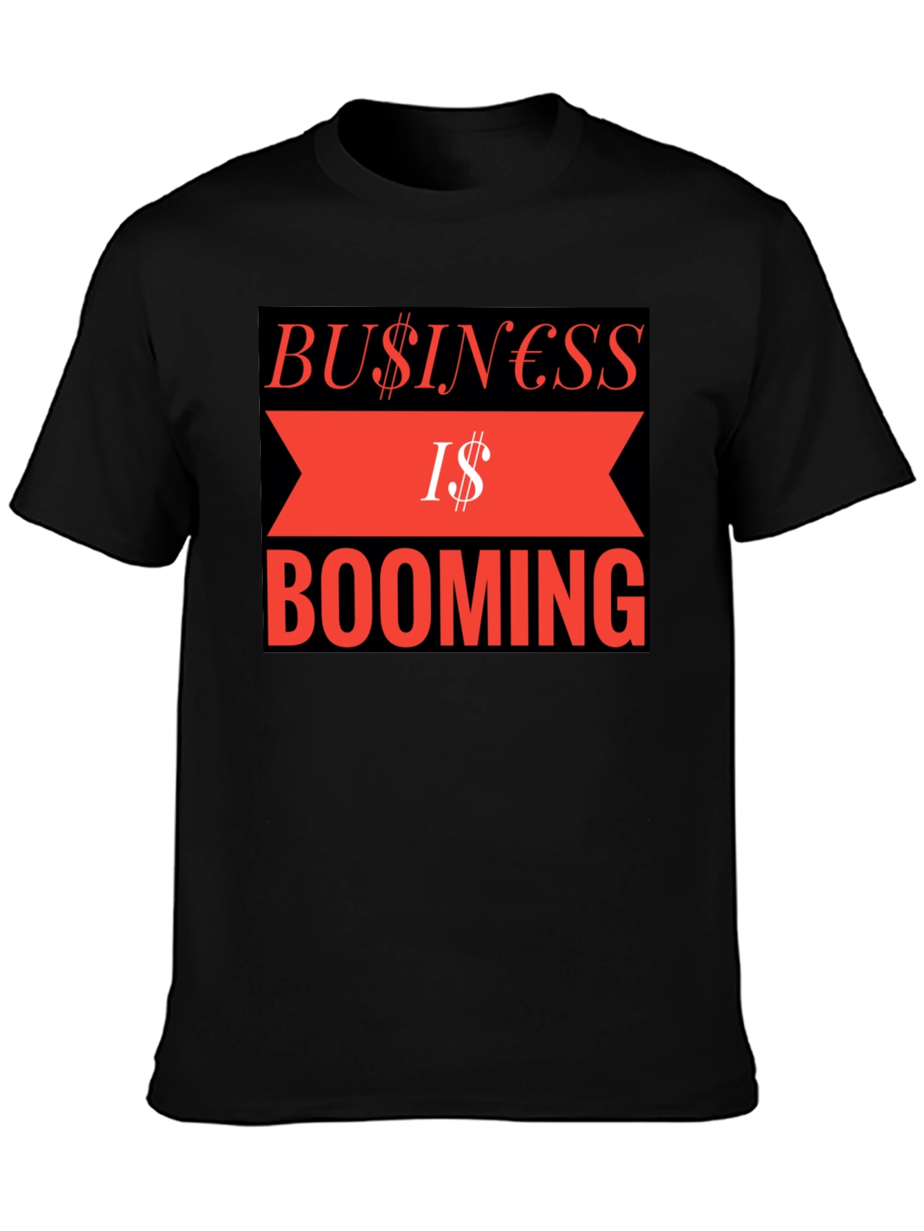 Business is Booming Graphic Tee - Black