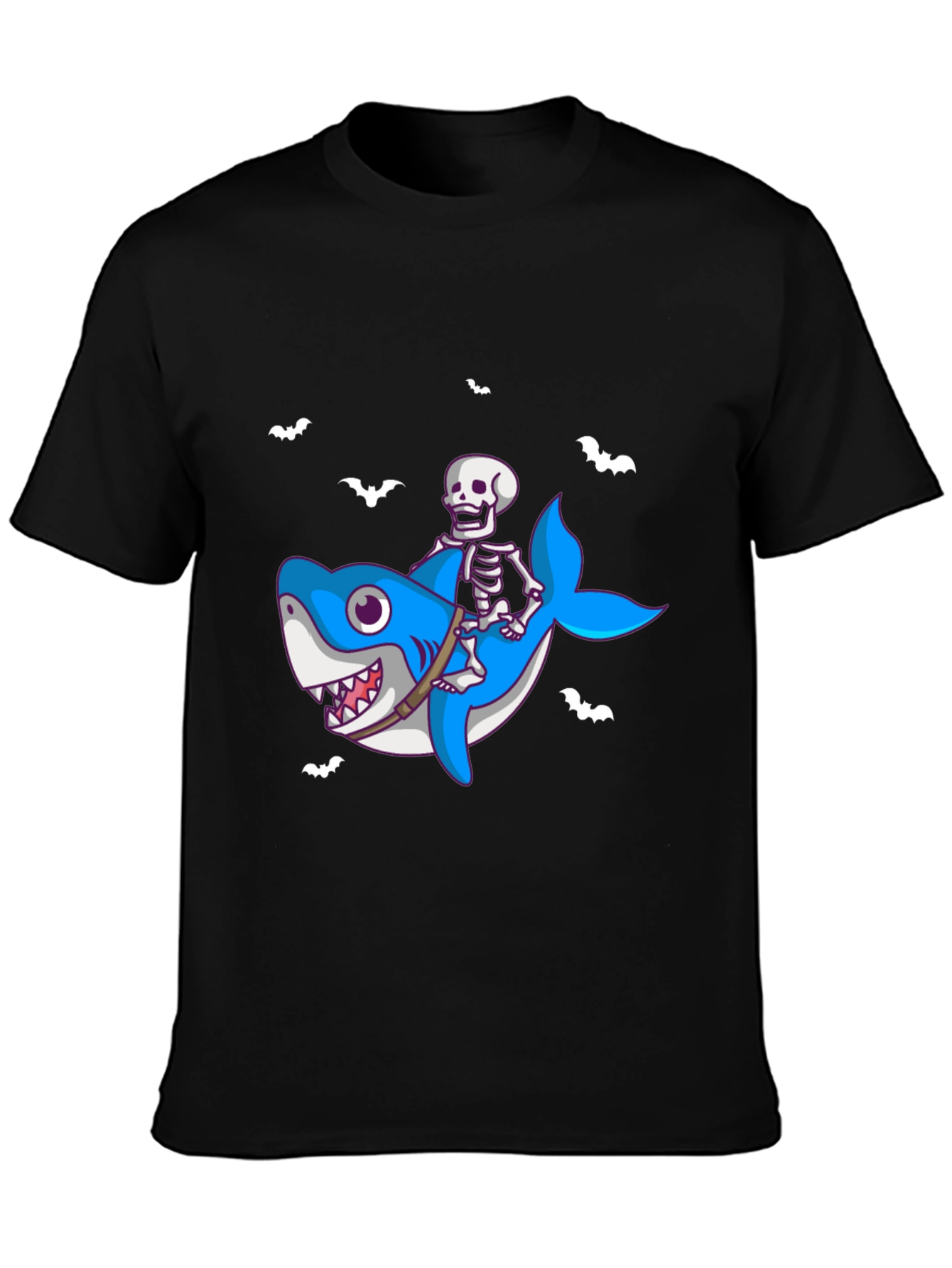 Skeleton Shark Rider T-Shirt
