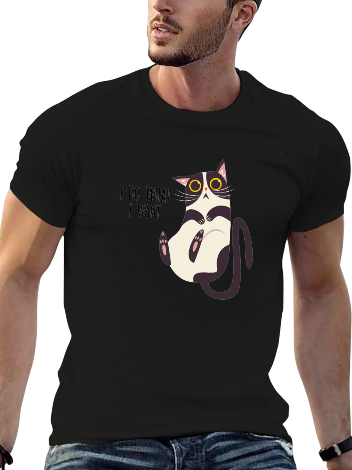 I Do What I Want Funny Cat Graphic Tee