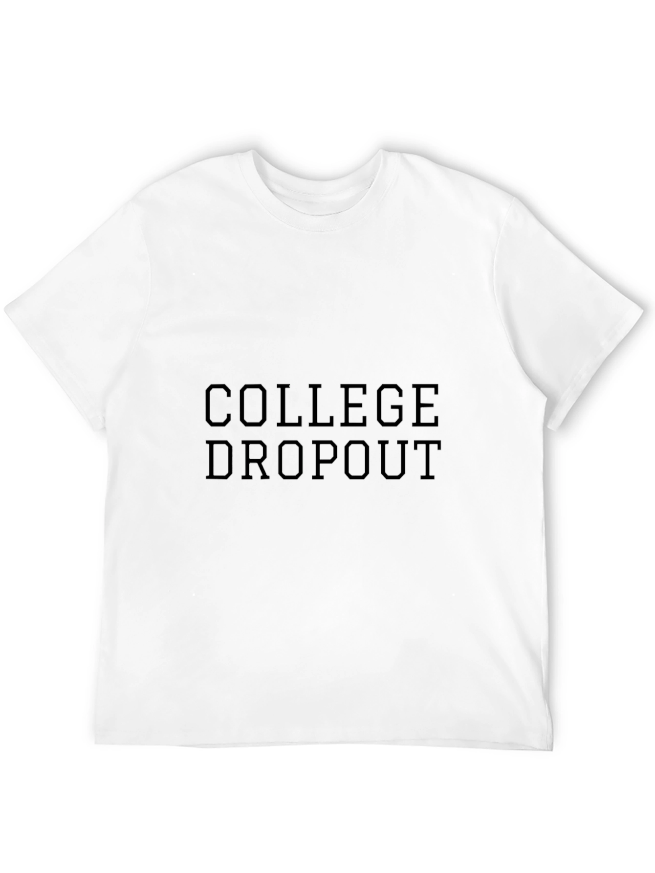 College Dropout Graphic Black T-Shirt