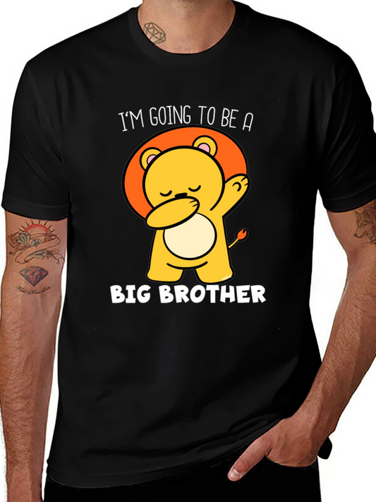 Big Brother Lion Graphic Tee - Black