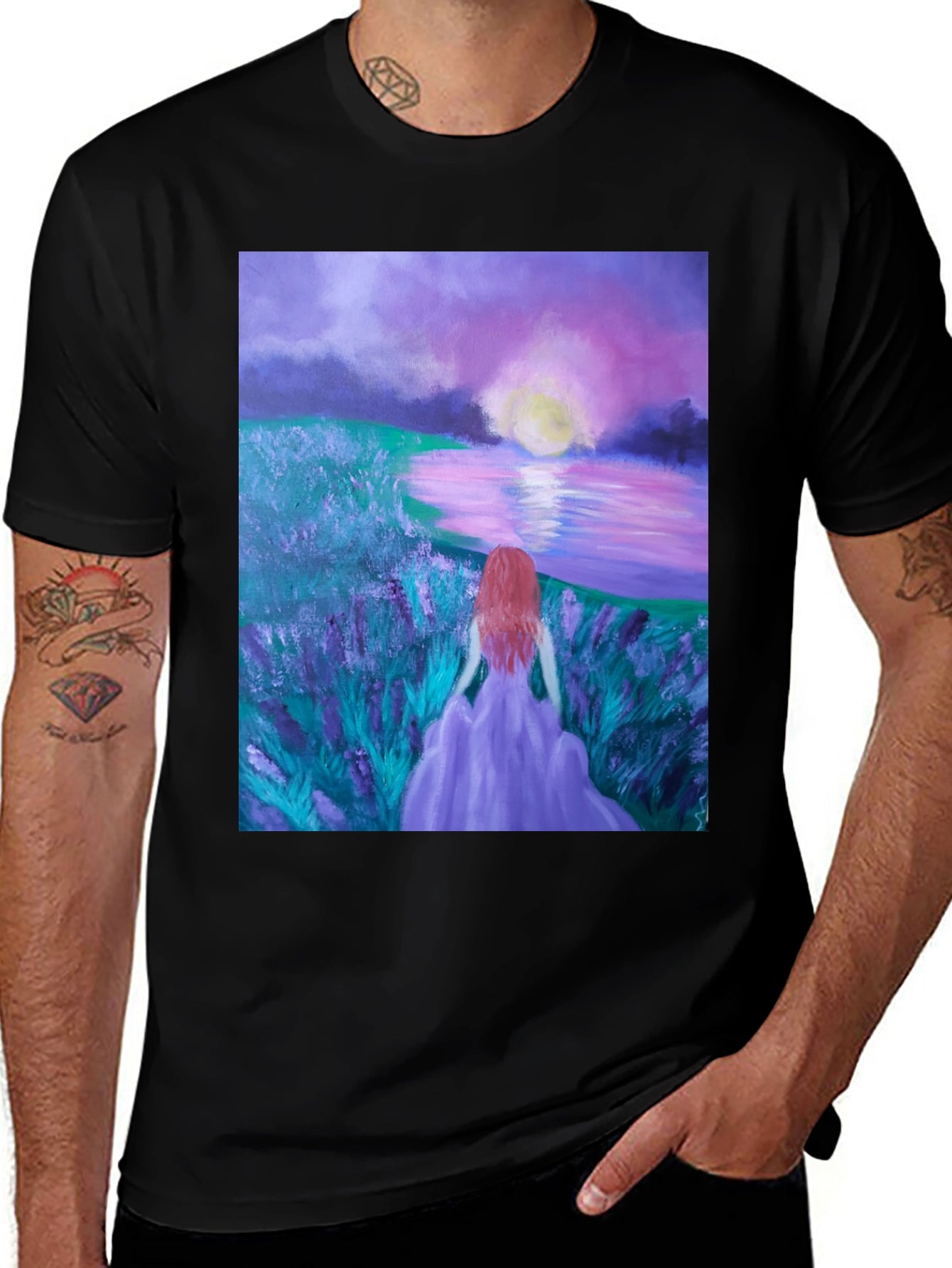 Woman by Lavender Lake T-Shirt