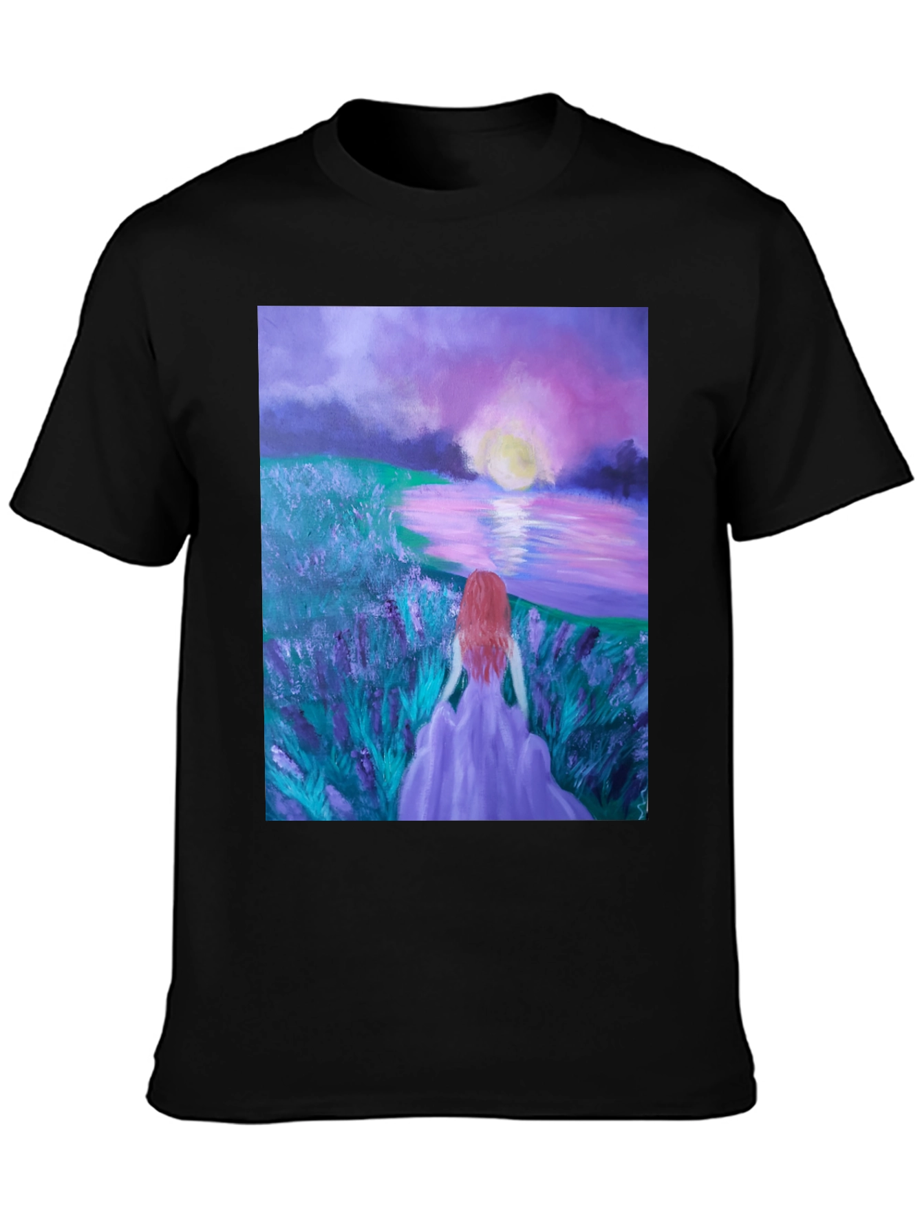 Woman by Lavender Lake T-Shirt