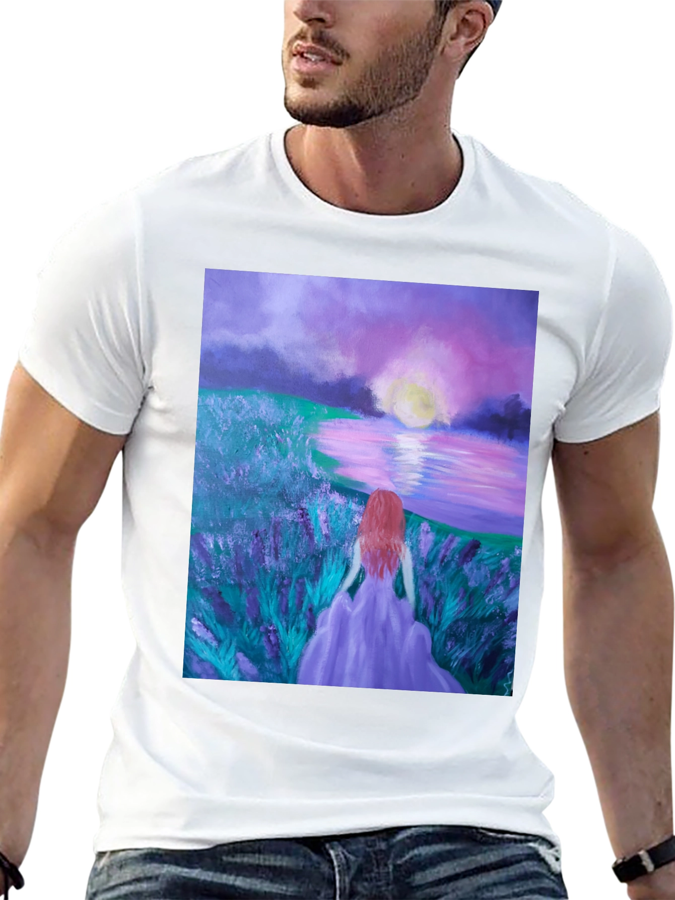 Woman by Lavender Lake T-Shirt