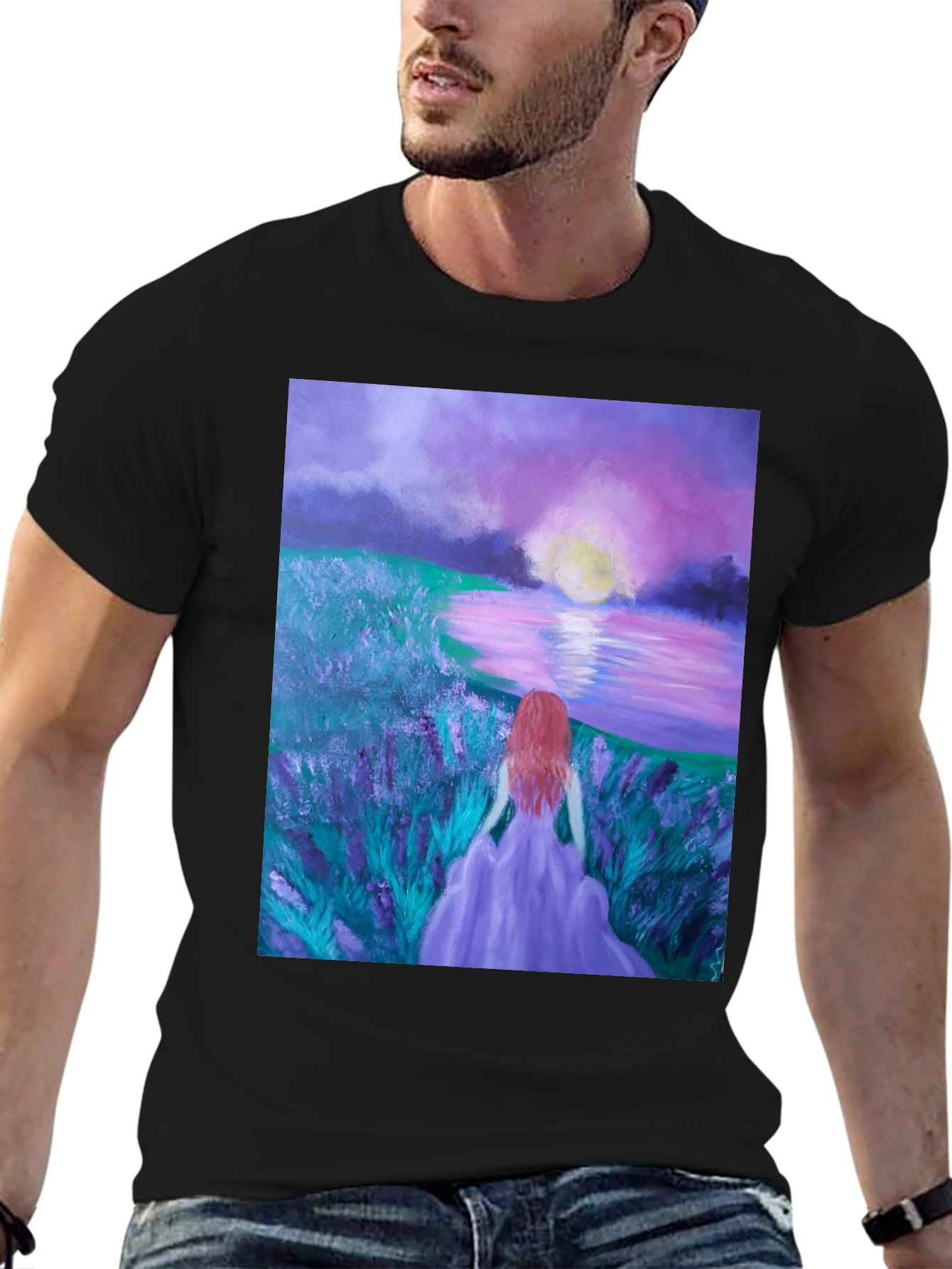 Woman by Lavender Lake T-Shirt