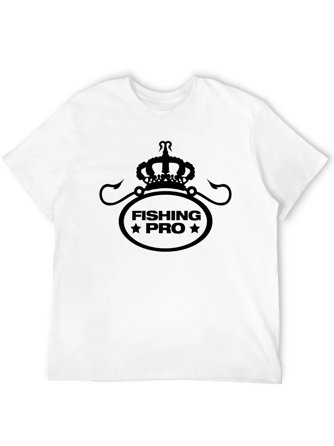 Fishing Pro Graphic T-Shirt - Black Crew Neck Tee