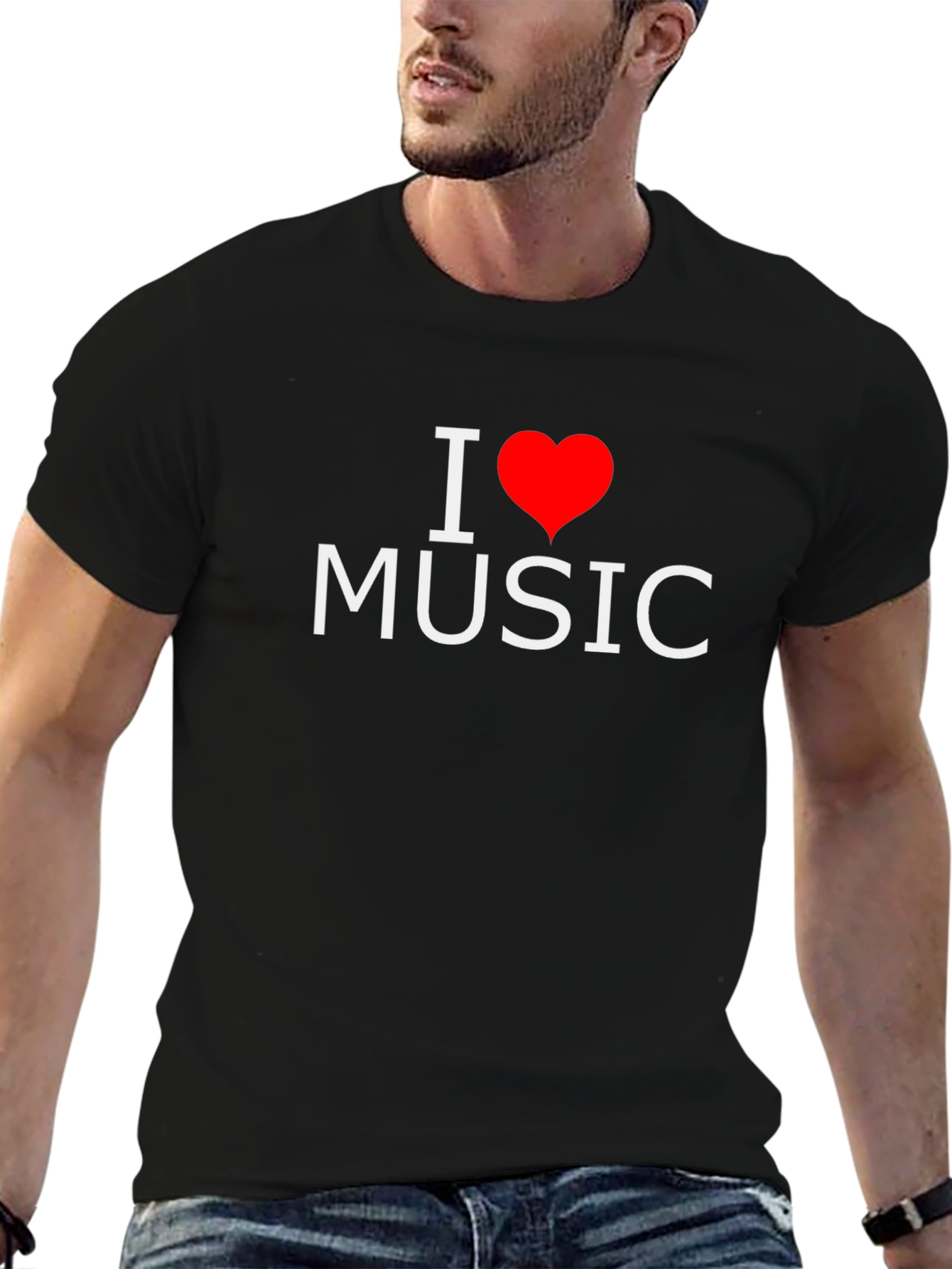 I Heart Music Black T-Shirt