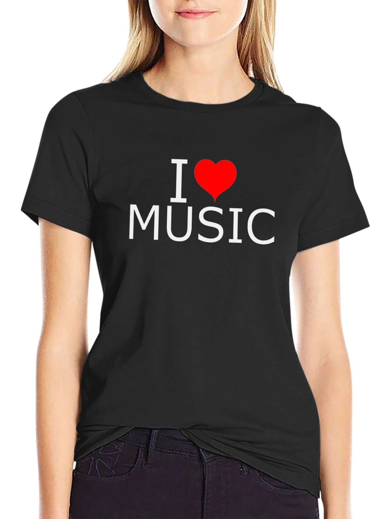 I Heart Music Black T-Shirt