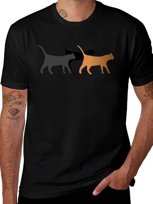 Cool Cat Graphic Tee - Black Unisex T-Shirt