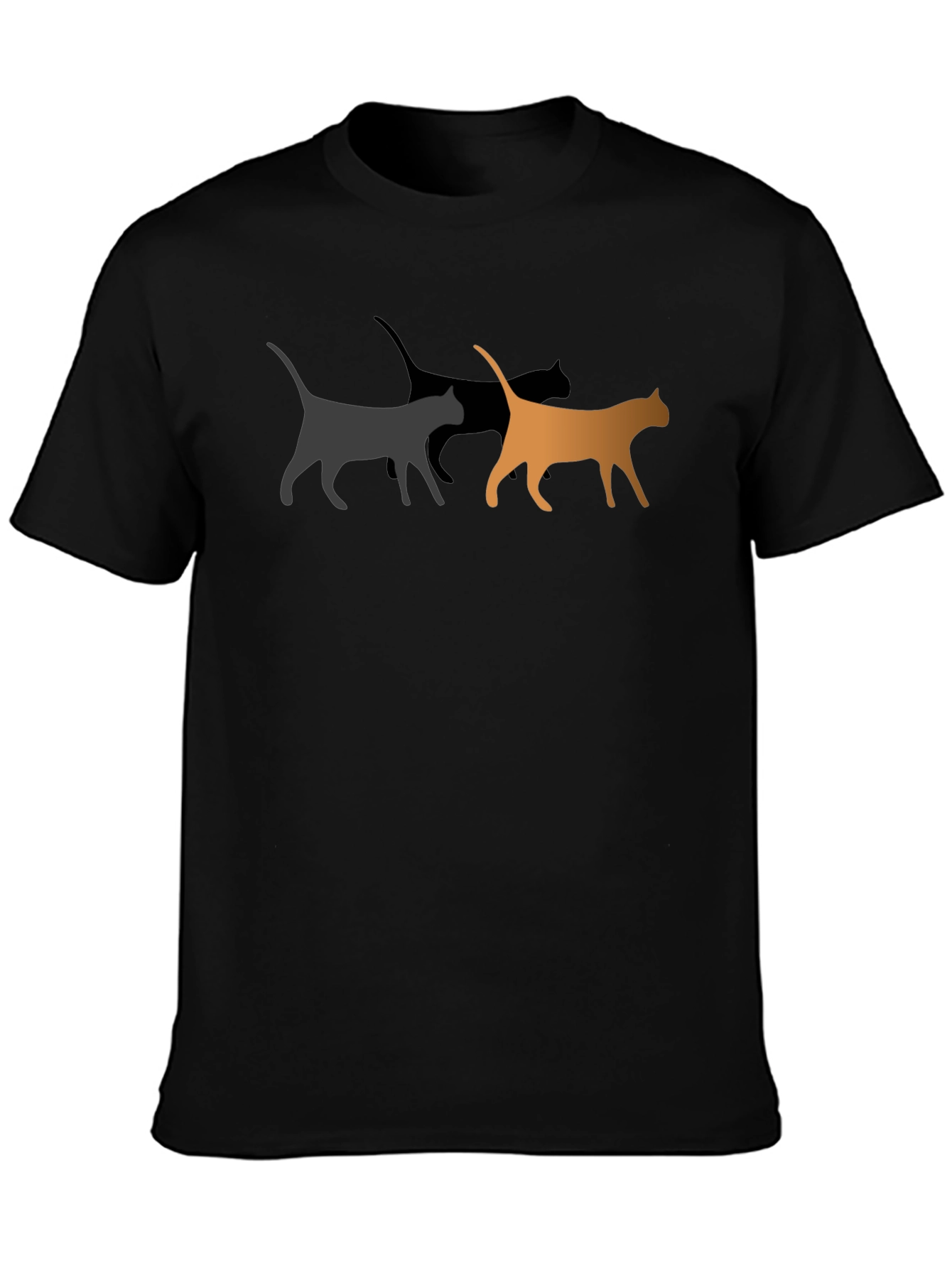 Cool Cat Graphic Tee - Black Unisex T-Shirt