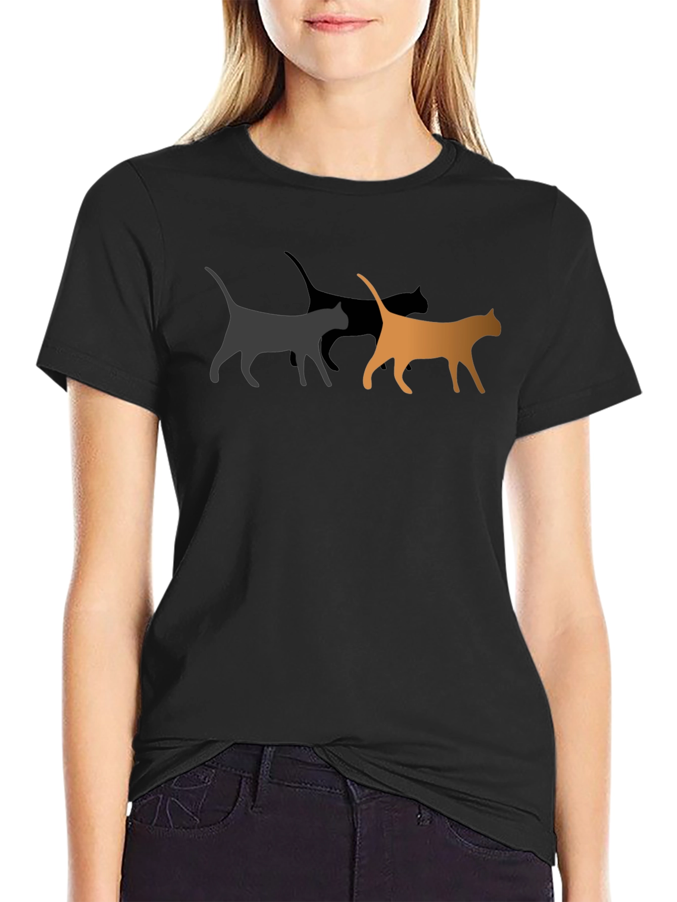 Cool Cat Graphic Tee - Black Unisex T-Shirt