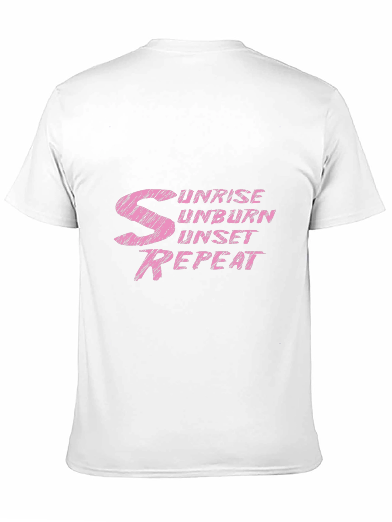 Sunrise Unburn Sunset Repeat Graphic Tee - Black Cotton