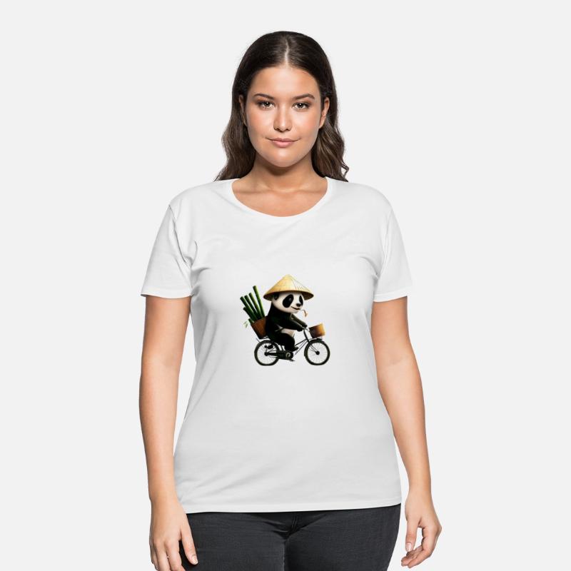 panda on a bike