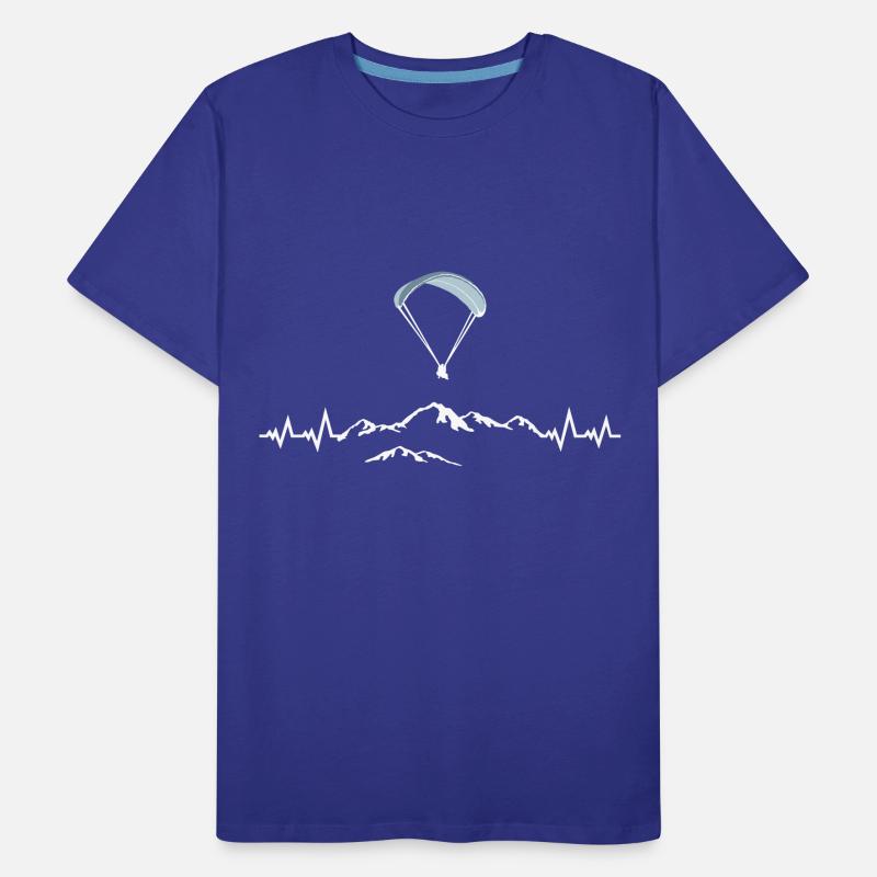 Paragliding, mountains and pulse heartbeat