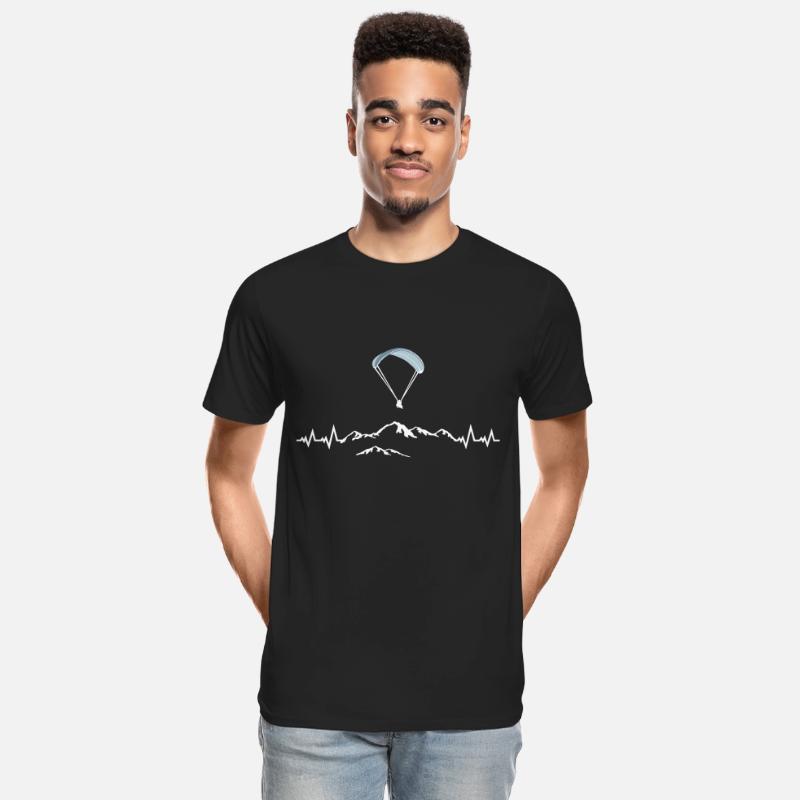 Paragliding, mountains and pulse heartbeat