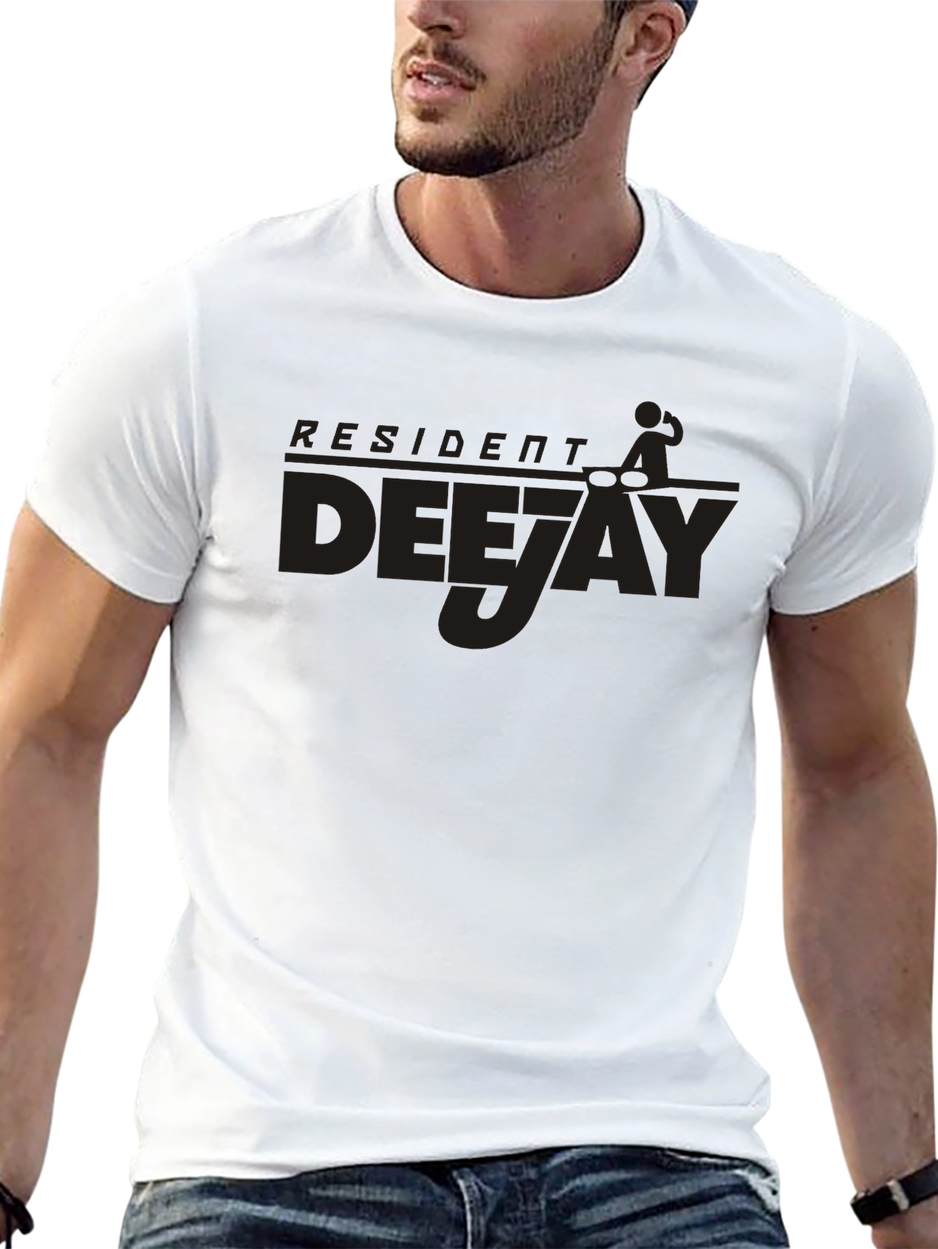 Resident Deejay T-Shirt - Black DJ Graphic Tee