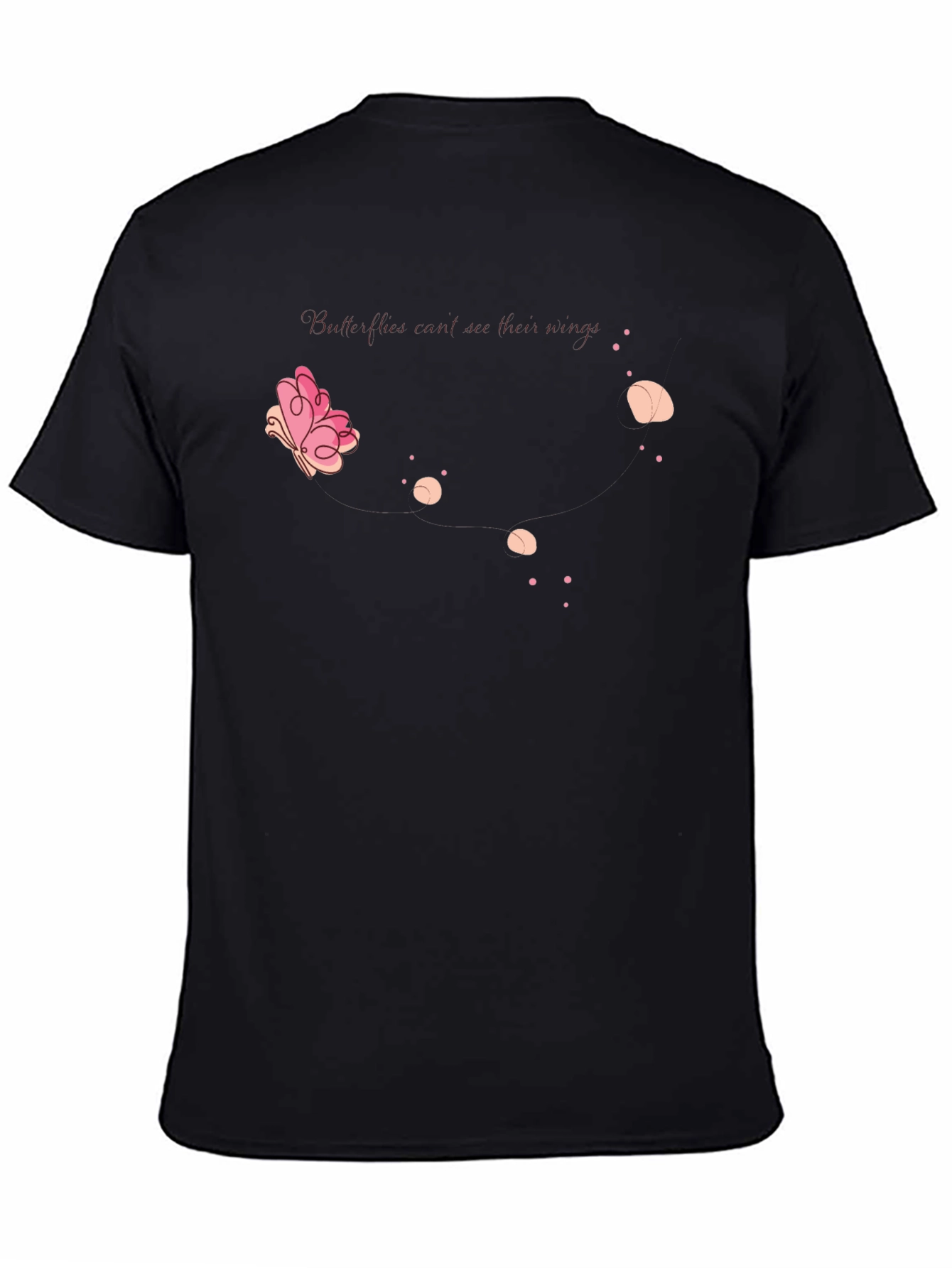 Butterfly Tea Party Black T-Shirt