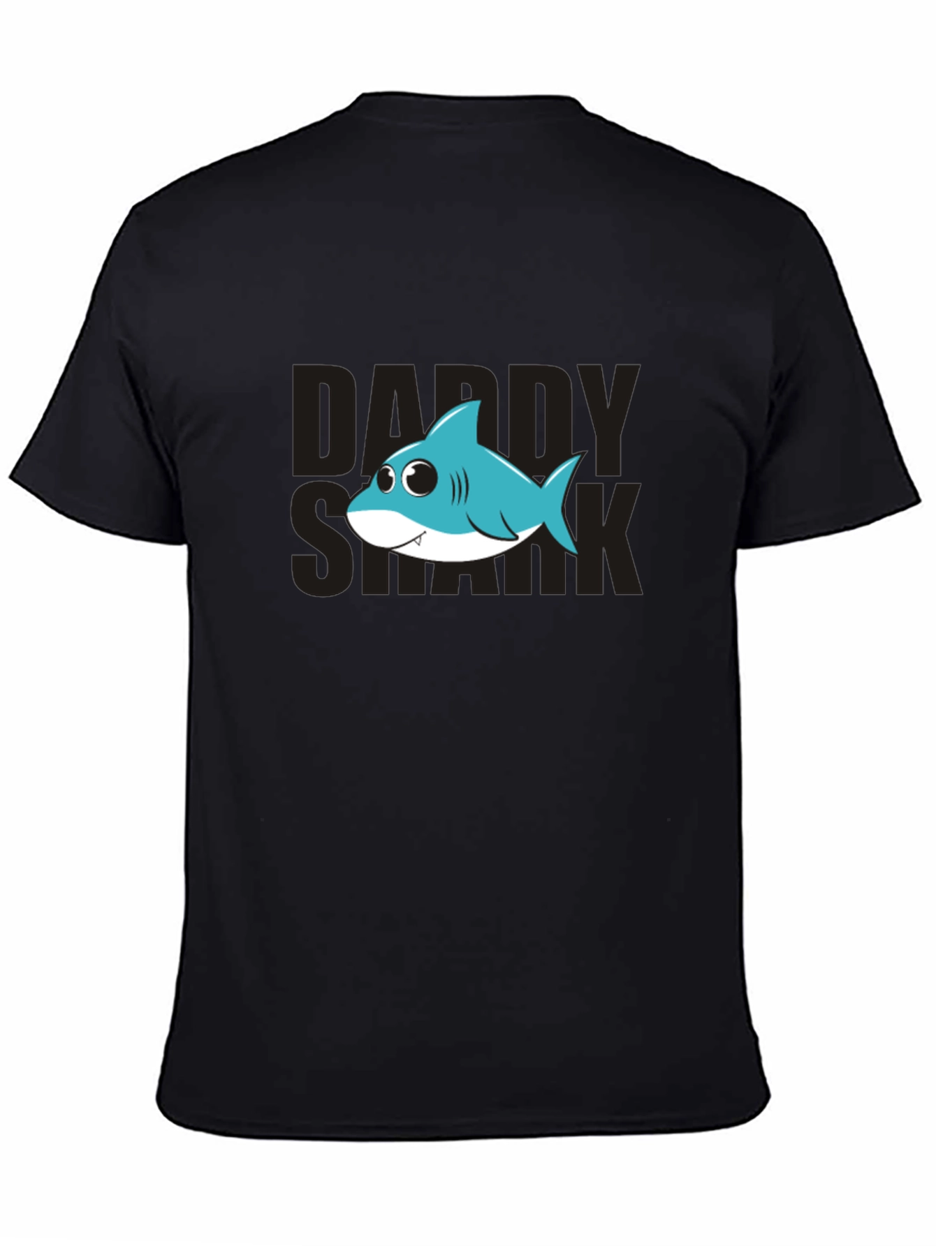 Daddy Shark Graphic Tee - Mens Black T-Shirt