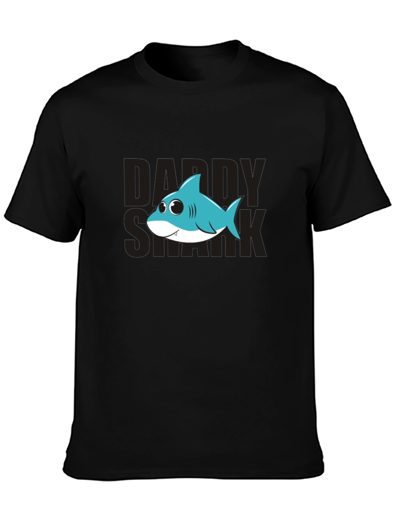 Daddy Shark Graphic Tee - Mens Black T-Shirt