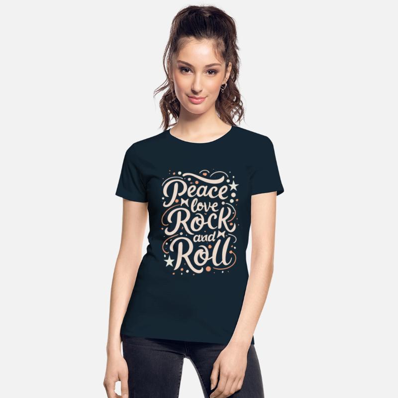 Peace Love Rock And Roll Statement Motto