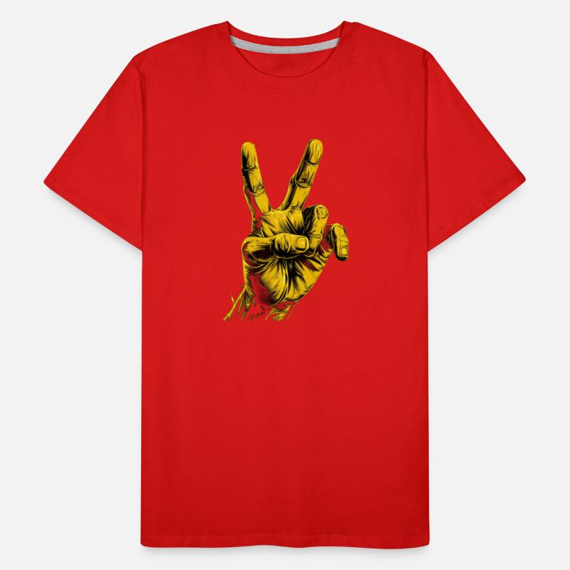 Peace sign hand symbol of global harmony and unity