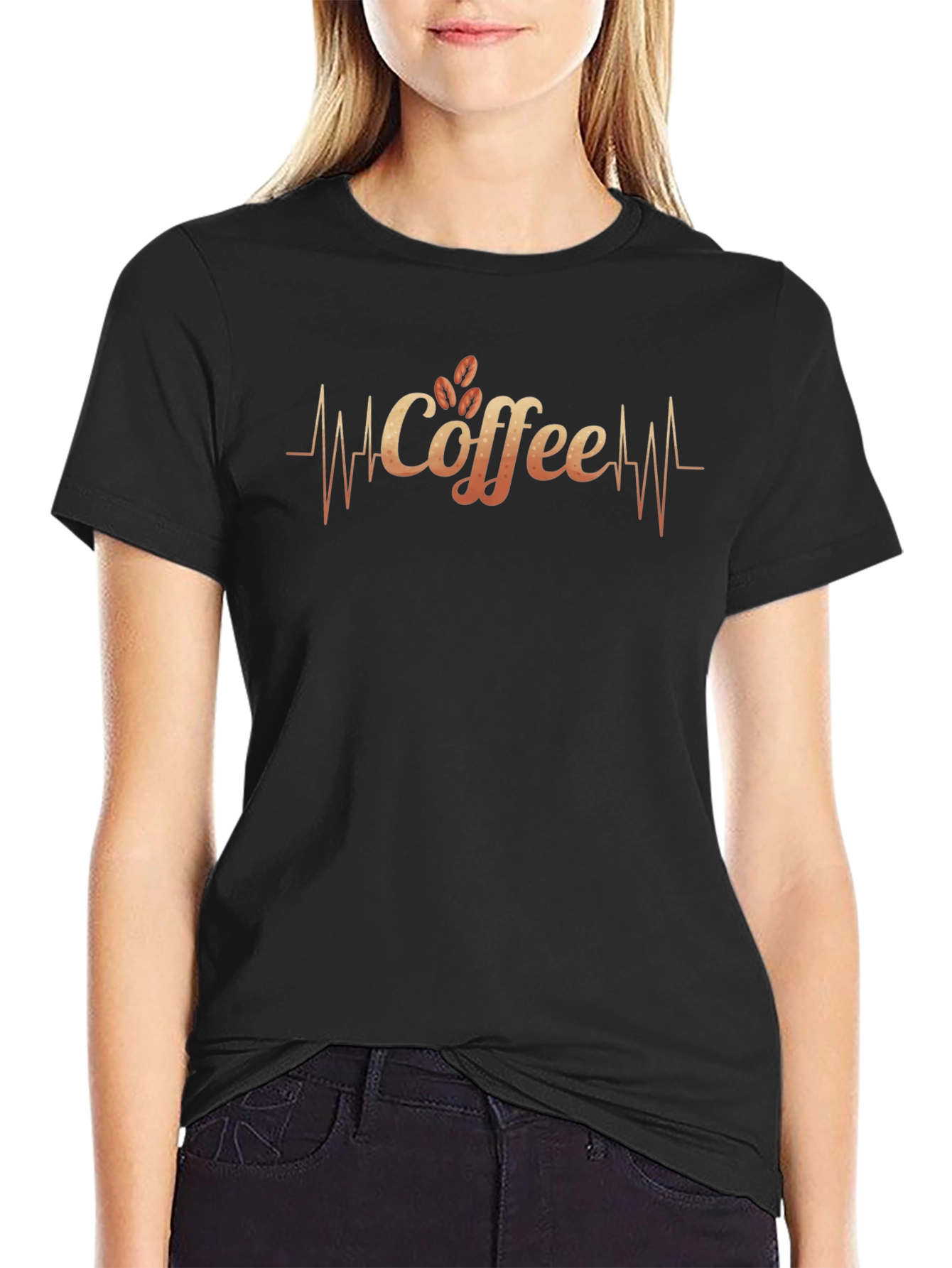 Coffee Heartbeat Graphic T-Shirt