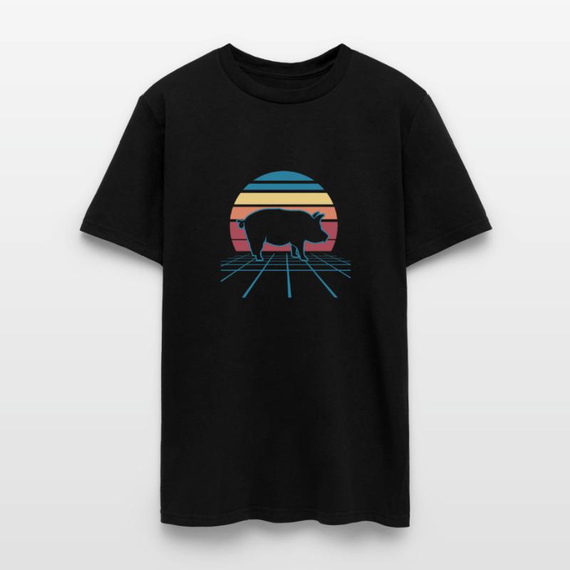 Pig Retro Silhoutte